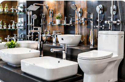 Bathroom basin and sanitary fittings